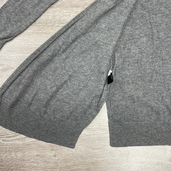 Ann Taylor Wool Blend Cardigan Sweater Gray Long Open Front S - Picture 14 of 16